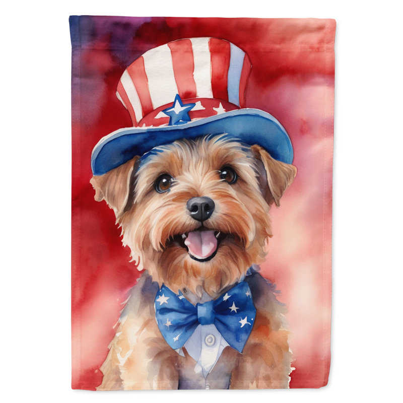 Drapeau patriotique du jardin américain, Norfolk Terrier