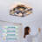 22.6” Brushed Gold Caged Flush Mount Ceiling Fans 