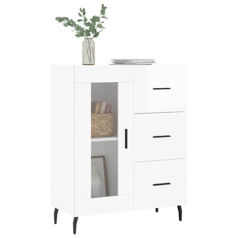 Mearl 69.5cm Sideboard, High Gloss White
