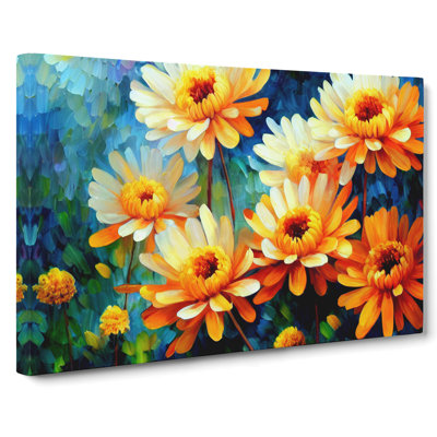 Chrysanthemum Flowers Vol.3 - Wrapped Canvas Painting
