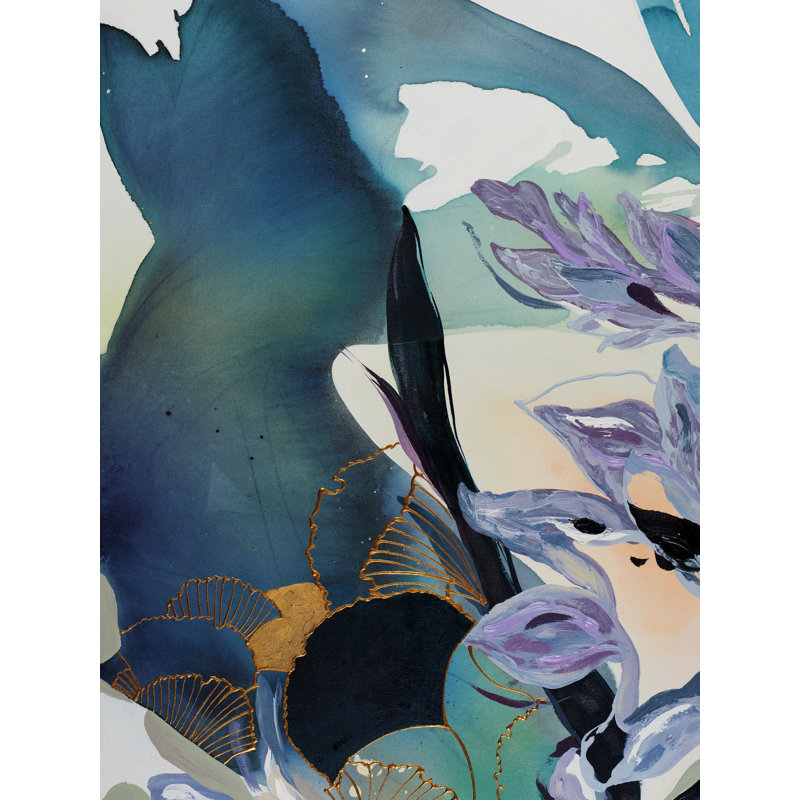 Lotus Sutra I Print by Novi Lim, Black Framed Paper, 20" H x 16" W