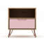 Table de chevet 1 tiroir Mid-Century moderne rose Rockefeller-282884613