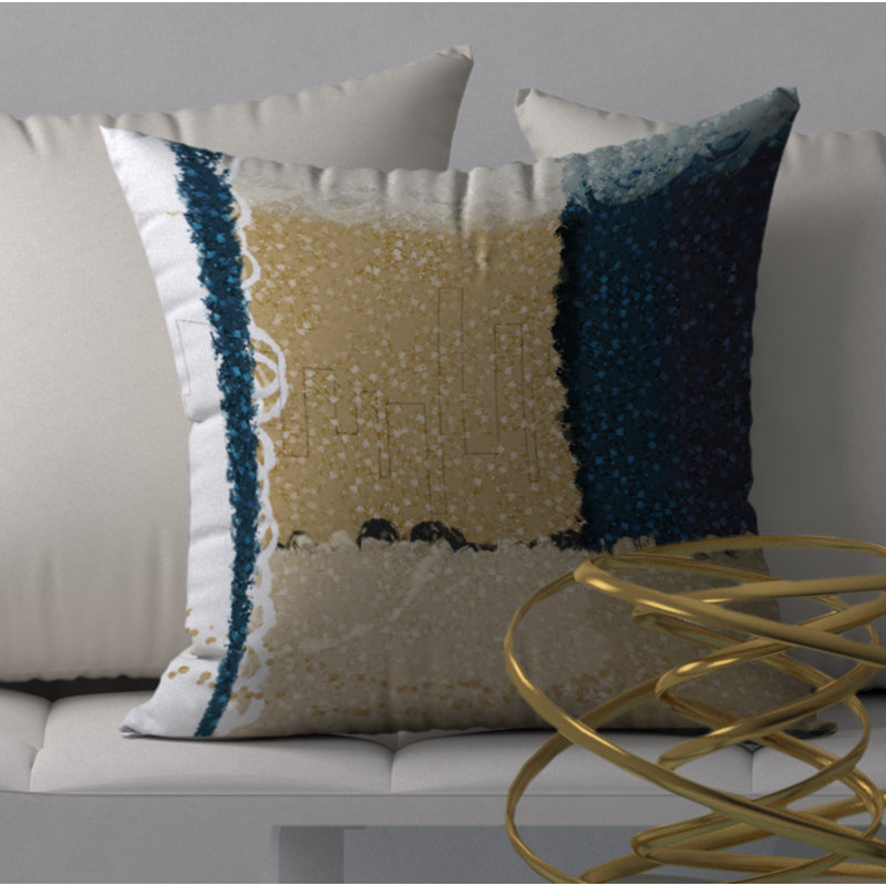 Abstract Reversible Throw Pillow, 24" x 24"
