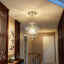 Petit lustre en cristal, plafonnier doré pré-assemblé à 90% avec cristaux en acrylique pour la chambre à coucher, le placard, la salle de bain, le vestibule et la salle à manger