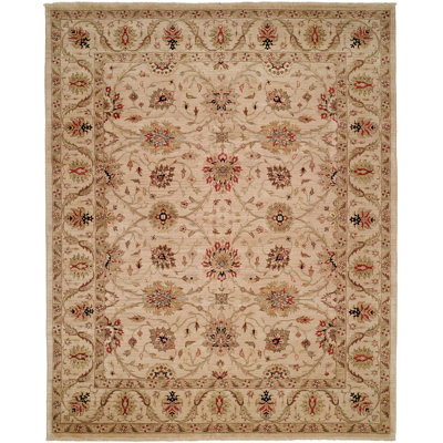 Wilhelmine Handmade Wool Oriental Area Rug