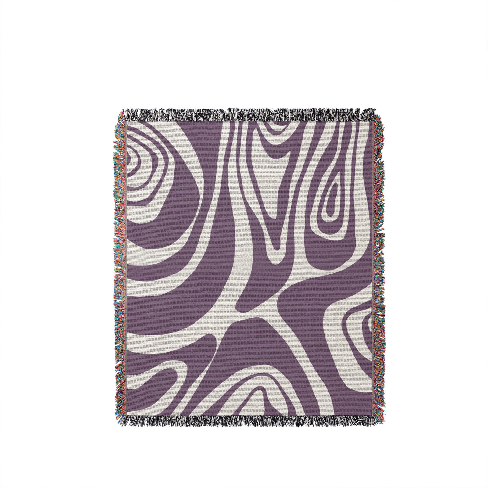 Kayle Cotton Throw Blanket, 60" x 80" – Queen, Purple