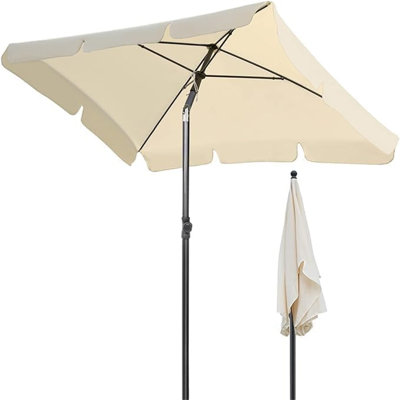 200 cm W X 125 cm D Beach Parasol with Pulley Lift