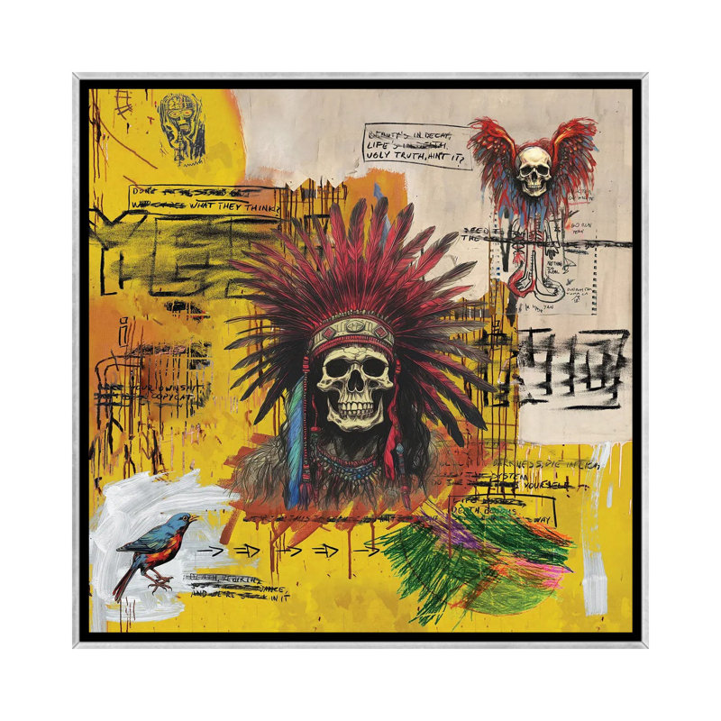 Cryptic Anatomy - Framed Wall Art Print, Silver, Framed Print without Mat, 18" H x 18" W