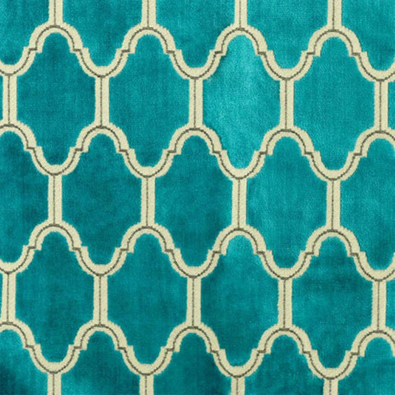 Medallion Velvet | Alaya Fabric, Turquoise