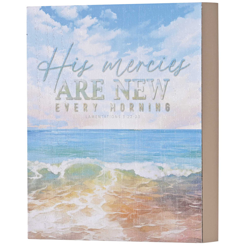 Tabletop Plaque Sea His Mercies Are New