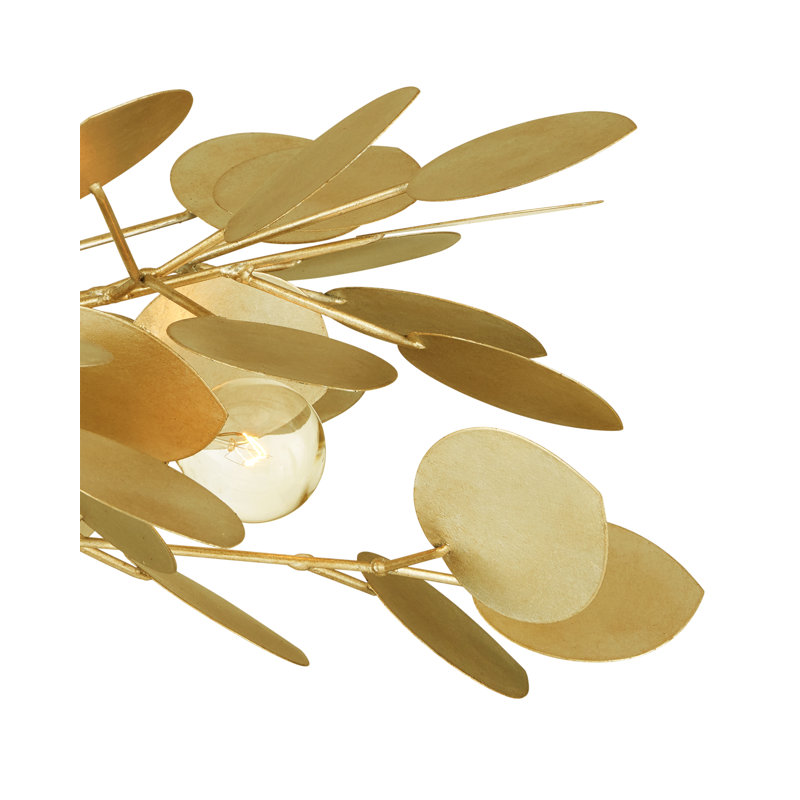 Lunaria 3 - Light Semi Flush Mount, Contemporary Gold Leaf