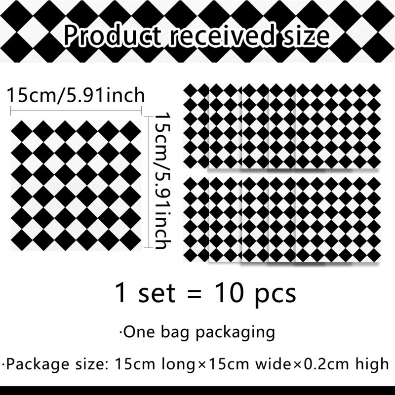 Wall Sticky Backsplash Waterproof Removable Tile Sticker Decals for Bathroom & Kitchen