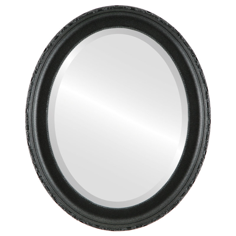 Miroir décoratif biseauté Reposa, Noir argent, H 18,63 po x l 14,63 po