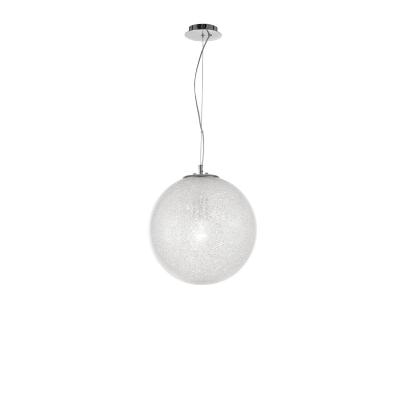Frozen 1 - Light Chrome Sphere Pendant, 40cm H x 40cm W x 40cm D