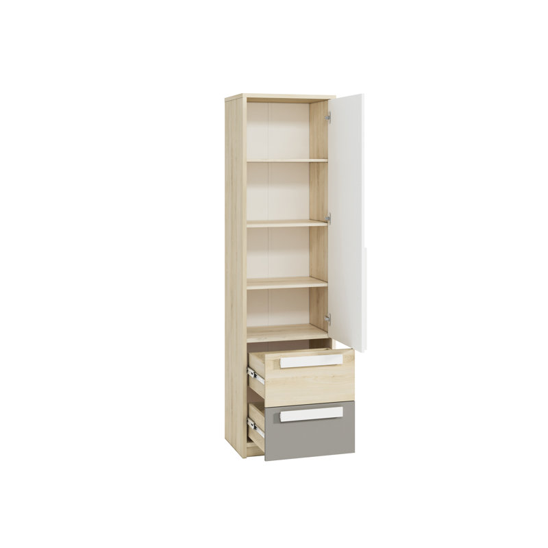 Indah 199cm H x 55cm W Geometric Bookcase