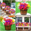 Artificial Fake Flowers For Outdoor, 12PCS Realistic Fake Outdoor Flowers Plants, UV Resistant Silk Faux Flower For Outside Front Door Porch Planters Patio Yard Garden