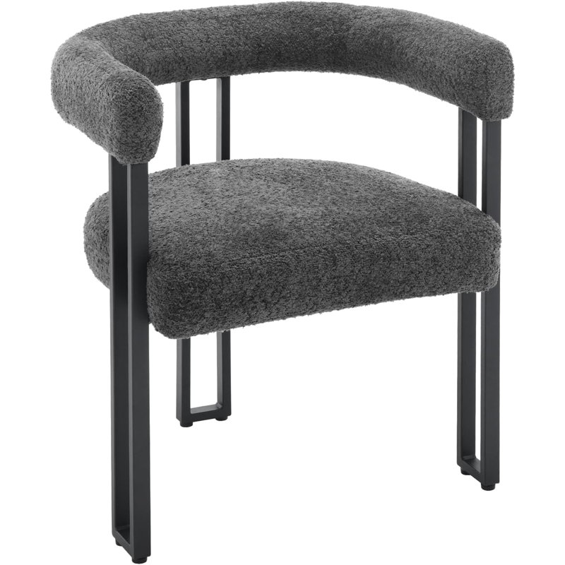 Dining Room Chair, Armrest Chair, Kitchen Chair, Dining Chair, Modern, Comfortable Armchair With Armrests, Design Chair For Dining Room, Living Room, Bedroom, Made Of Chenille Metal