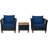 Antun Acacia 2 - Person Patio Conversation Set with Cushions-207670630