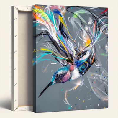 Oiseau abstrait, reproduction d'art sur toile, ensemble de 1