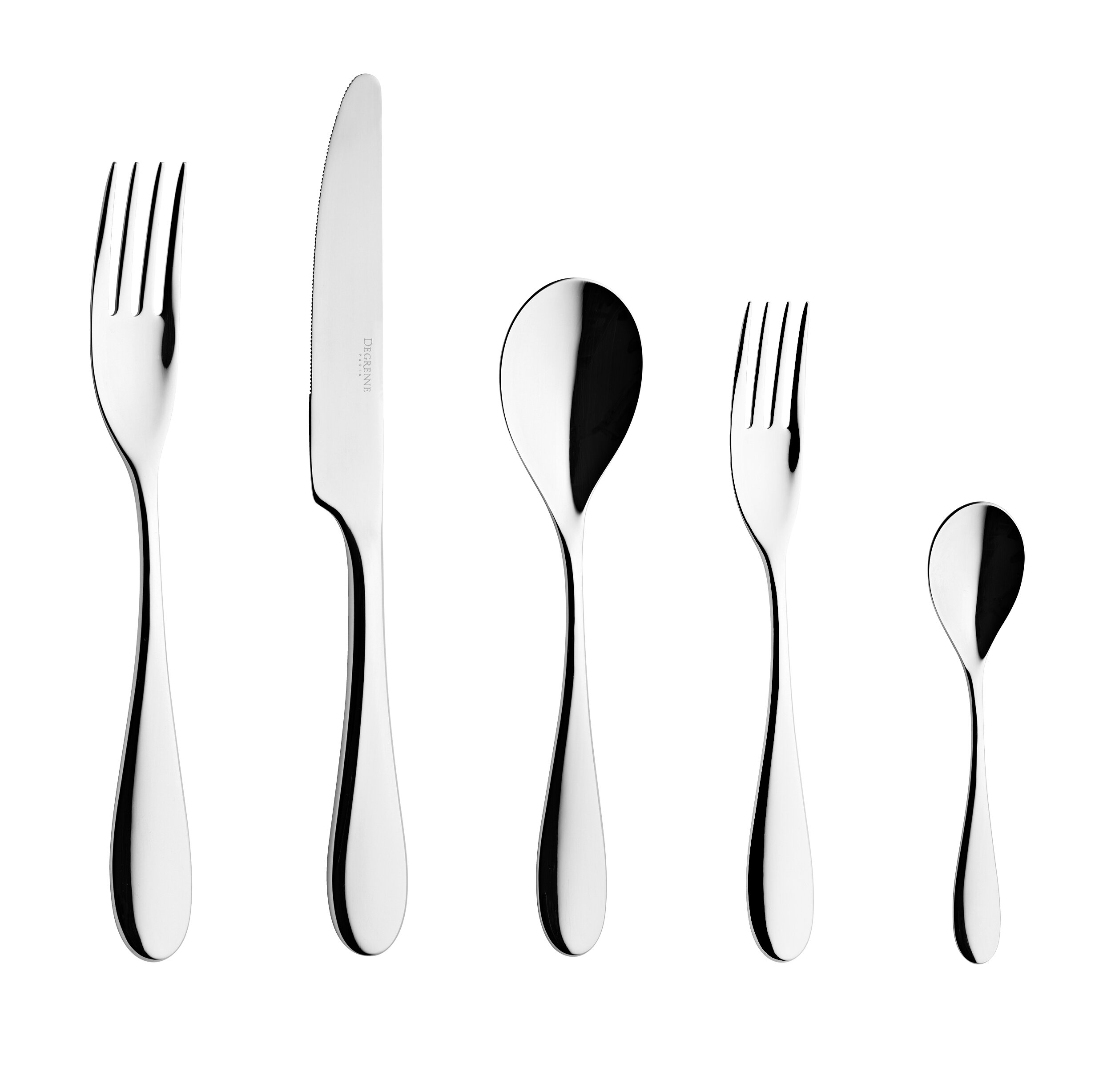 XY Black Mirror Finish 5pc Set by Guy Degrenne – Wine And Tableware