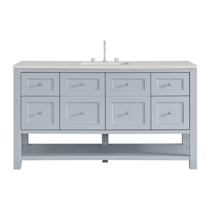 Breckenridge 60'' W Single Vanity, Serenity Blue, Lime Delight, Widespread