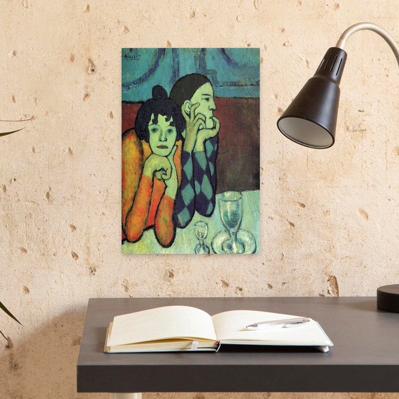 «Deux mélancoliques», impression d'art mural contemporain, H 18 po x l 12 po