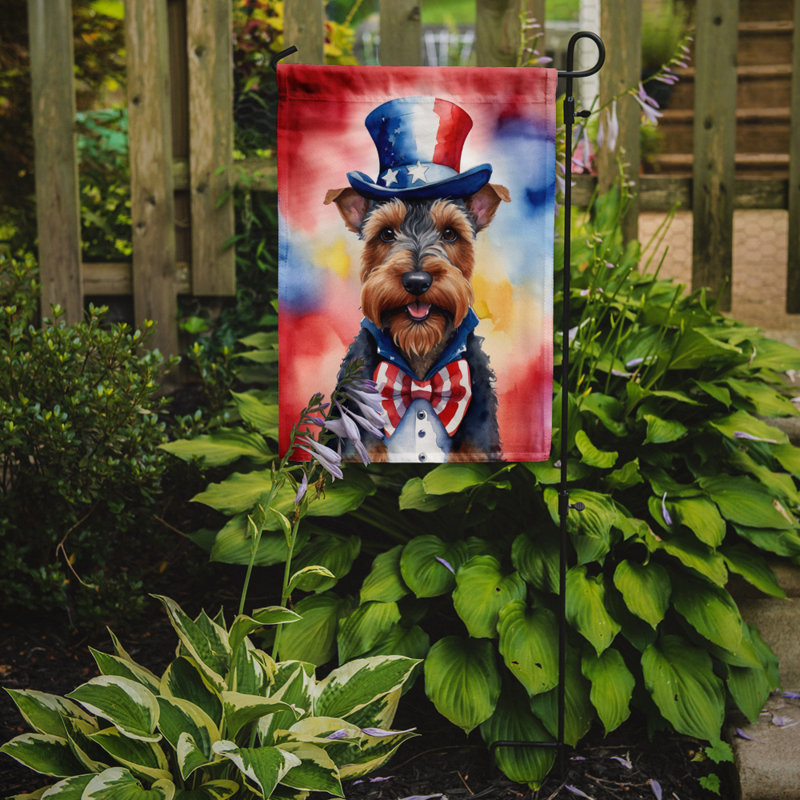 Drapeau patriotique du jardin américain, Terrier gallois noir