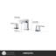Dean Collection Two-Handle Widespread Short-Veseel Lavatory Bathroom Faucet with Drain Assembly - Chrome Polished-82373799