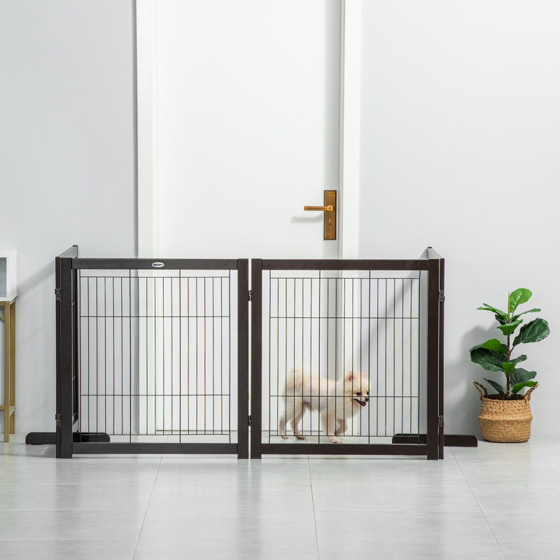 Barrière pour animaux autoportante Alease, Noir, noir, noir, noir