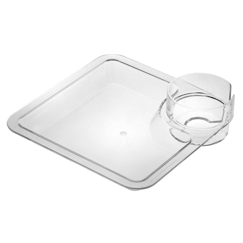 Assiette à hors-d'œuvre 8 po Cowes Party Pal, Transparent