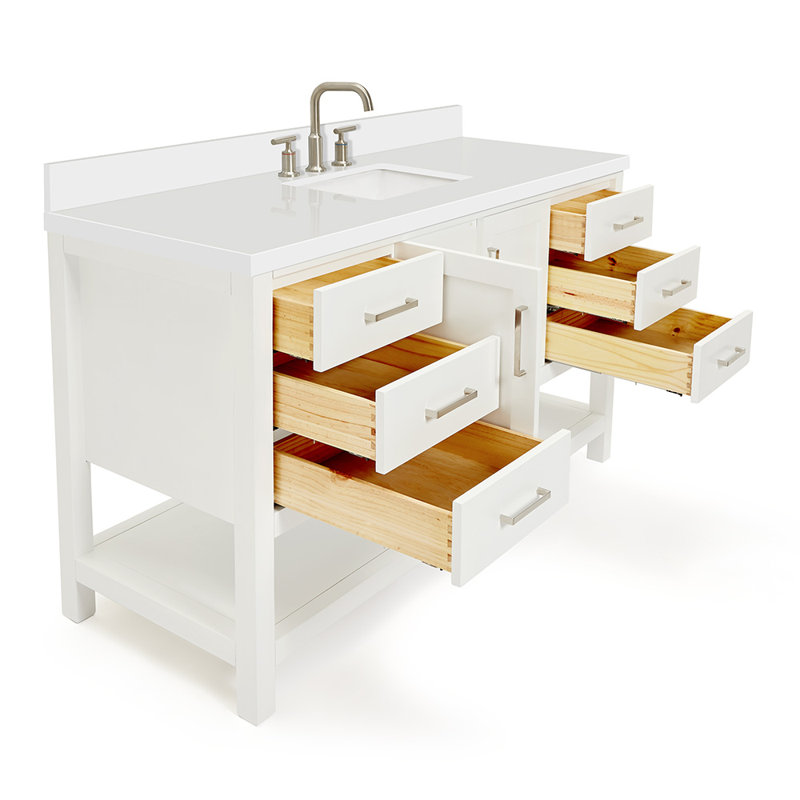 Magnolia Bath Vanity Rectangular Basin S061SWQ, White