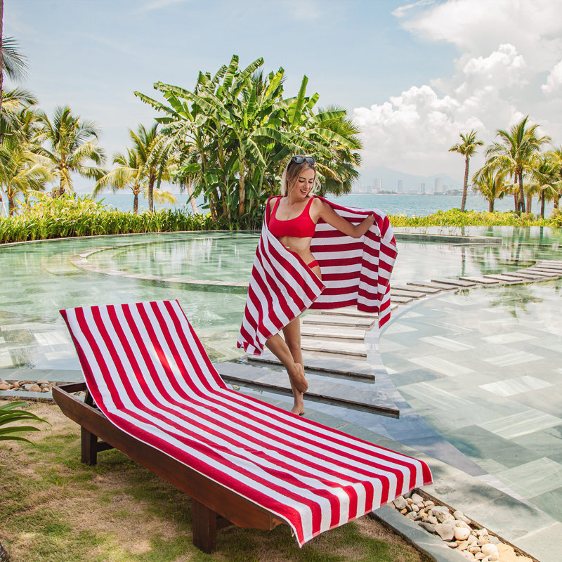 Cabo Cabana Chaise Cover 30x85 (2/Pack), Red