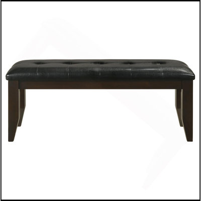 Banc de salle à manger rembourré cappuccino et noir