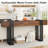 71 Inch Long Console Table, Extra Thick Industrial Sofa Table Behind The Couch Rectangular Entryway Table For Entrance Hallway Living Room, Entire Top Board & 4-pipe Legs, Rustic Brown-181800028-181800026