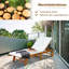 Gunars 195cm Long Reclining Eucalyptus Single Chaise with Cushions