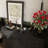 Commode 2 tiroirs 2 tiroirs avec finition noire