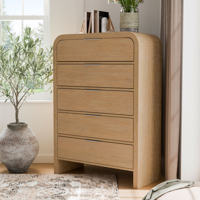 Beaucet 54"H Wood 5-Drawer Storage Chest