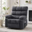 Fauteuil inclinable manuel ergonomique avec fonction pivotante et poches de rangement latérales pour les petits espaces.