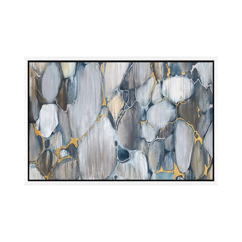 River Rocks by Liz Jardine - Gallery-Wrapped Canvas Giclée on Canvas, 66.04 cm H x 45.72 cm W, White Framed