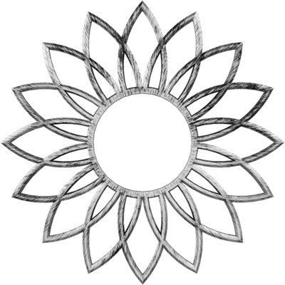 Médaillon de plafond 26 po x 26 po x P 9 po x P 3/4 po Daisy