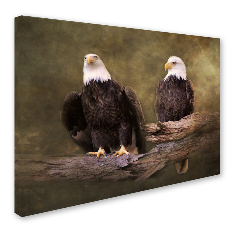 «Mates Bald Eagle pair», reproduction de photo sur toile tendue Vidur, H 14 po x l 19 po