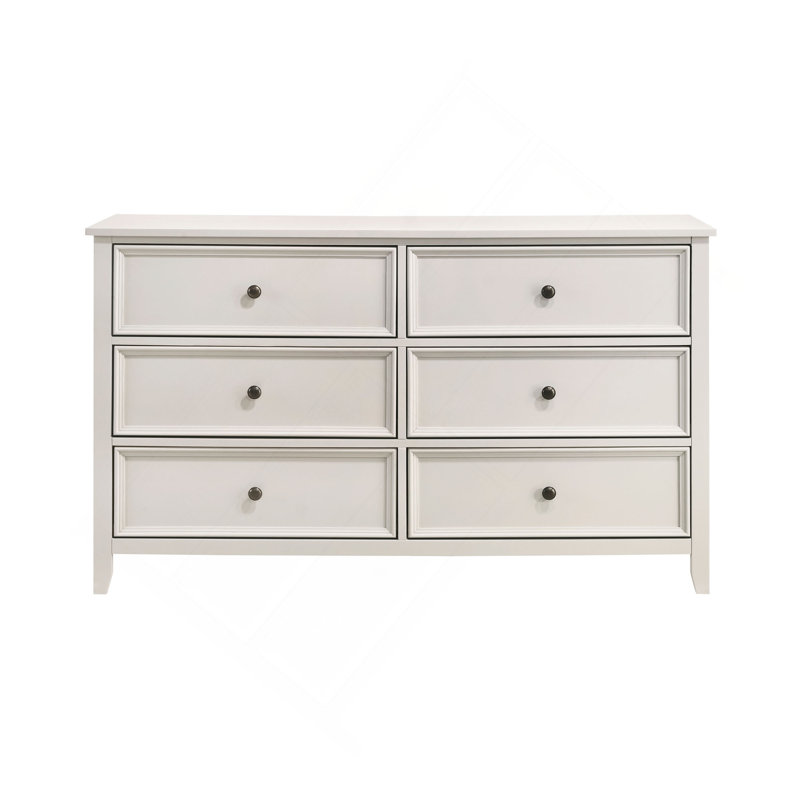 Commode de chambre à coucher classique avec 6 tiroirs de rangement 1Pc