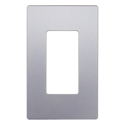 Enerlites Screwless Decorator/GFCI One-Gang Wall Plate - Silver