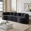 Canapé modulaire courbé en velours côtelé avec 6 coussins-852171912