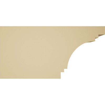 3"W x 6"H x 12"L Standard Pescadero Signature Urethane Rafter Tail, Primed Tan