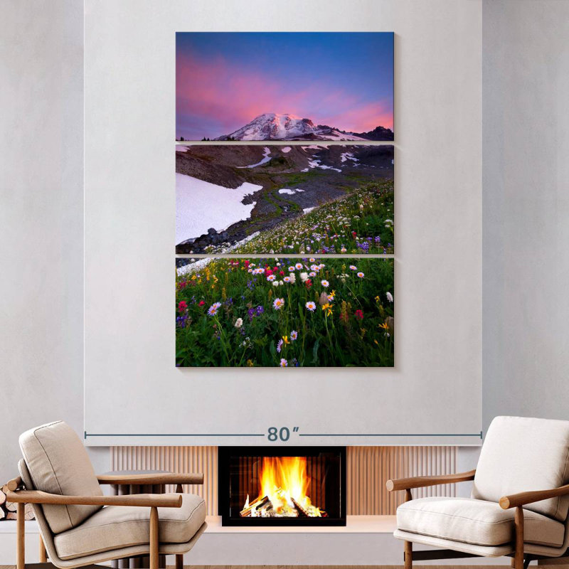 Alvord Mt. Rainier Sunrise, 74" H x 48" W