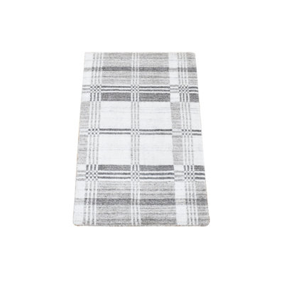 One-of-a-Kind 2' x 3' New Age Rectangle Cotton and Wool Area Rug in Ivory