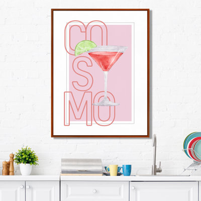 Straight Up, Without Ice Cranberry Cosmopolitan II - Cocktails Wall Art