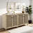 Arica 63" W 4-Door Cane Rattan Sideboard with Solid Wood Legs (Set of 2)-290306803