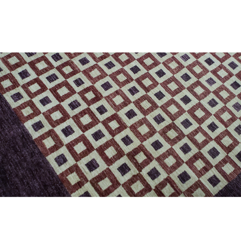 Gabbeh Hand-Knotted High-Quality Black and Red Area Rug
